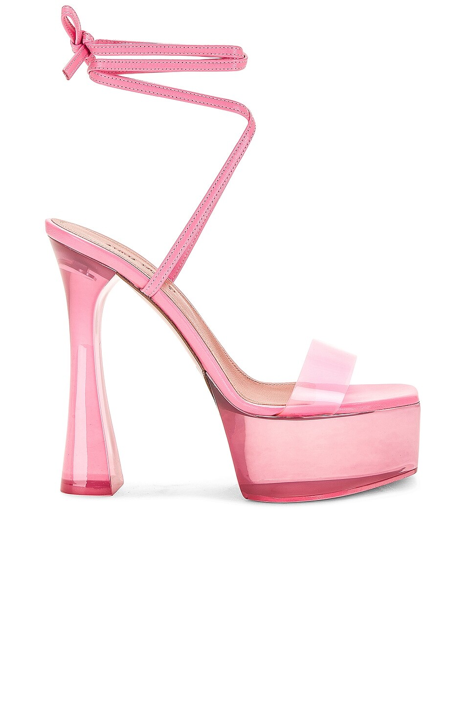 

Туфли Amina Muaddi Sita Glass Plateau, цвет Bubble