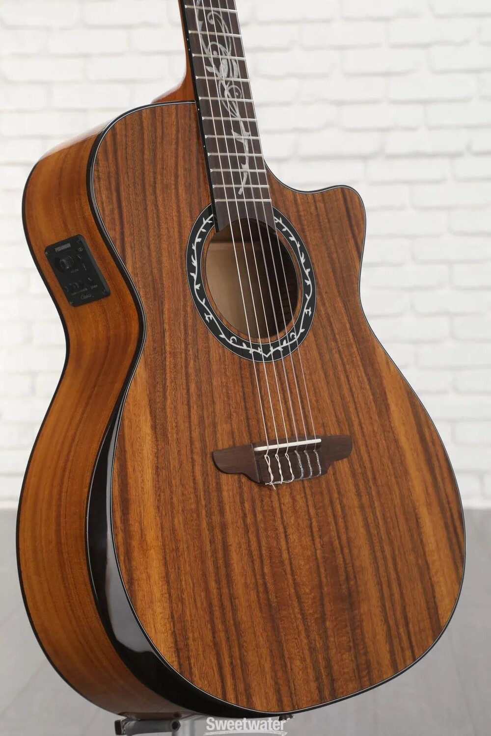 

Luna Vineyard Koa Bevel Нейлоновая акусто-электрическая гитара - натуральный блеск
