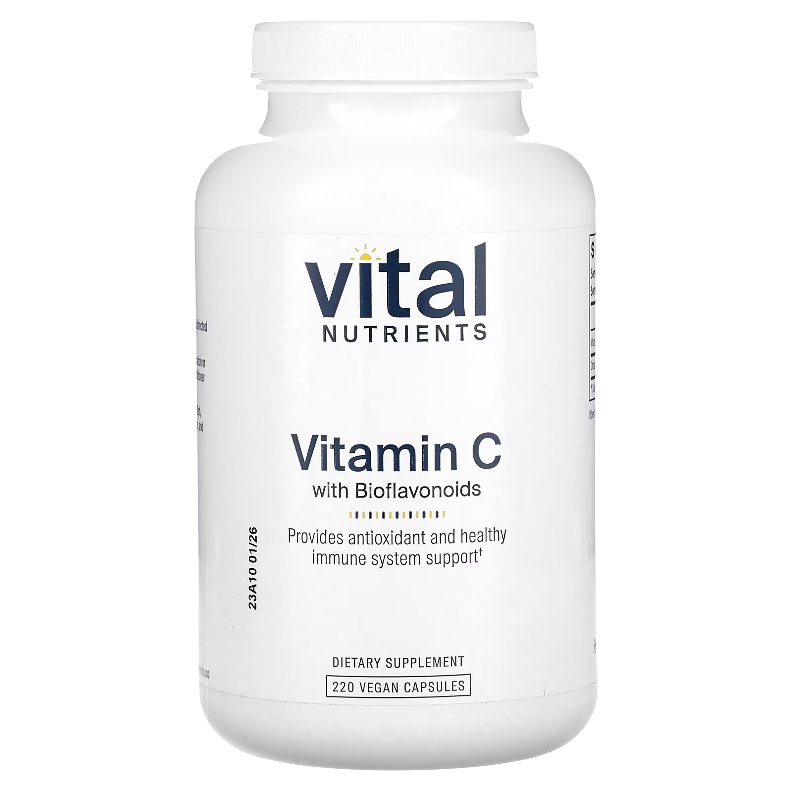 Витамин С с биофлавоноидами Vital Nutrients, 220 капсул vital nutrients витамин с 120 веганских капсул
