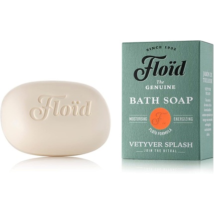 Мыло для ванны Floid Vetyver Splash, 100% растительное мыло, обогащенное питательным лецитином, маслом ши и кунжутным маслом.