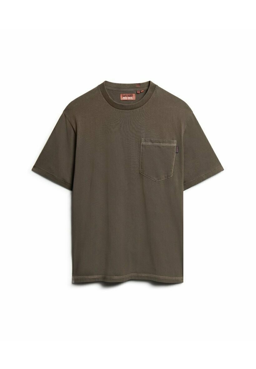 

Базовая футболка Contrast Stitch Pocket Superdry, цвет dusk brown