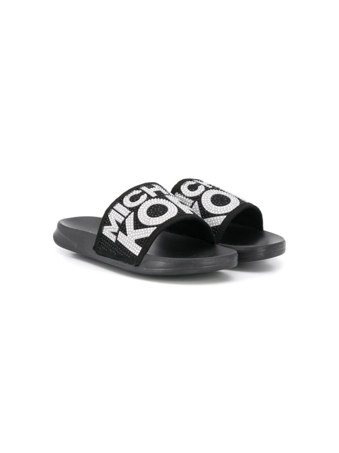 

Michael Kors Kids слиперы с декорированным логотипом, черный