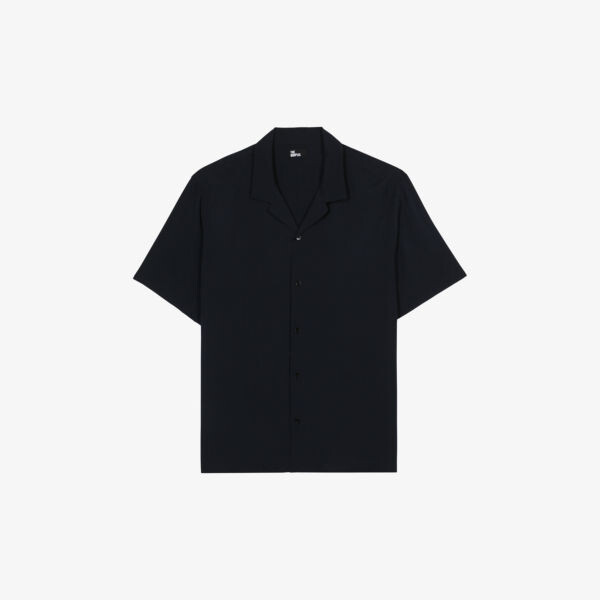 

Тканая рубашка свободного кроя с короткими рукавами The Kooples, синий