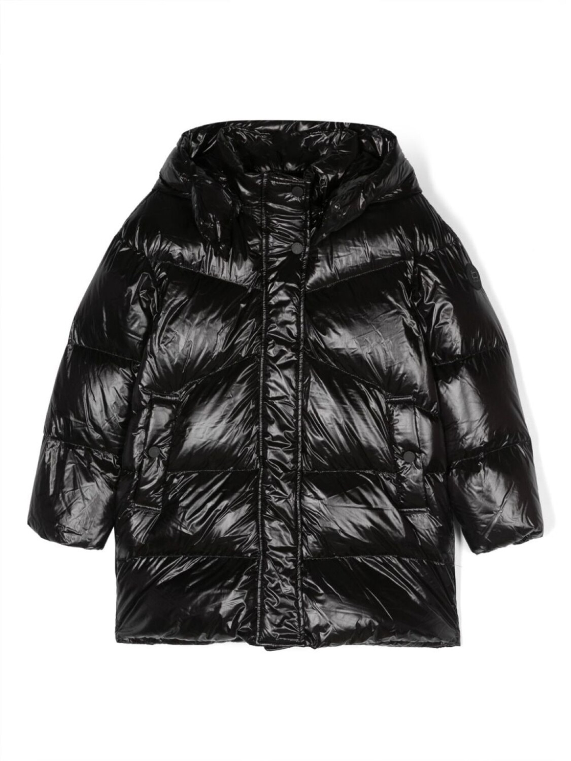 

Woolrich Kids дутое пальто на пуговицах, черный