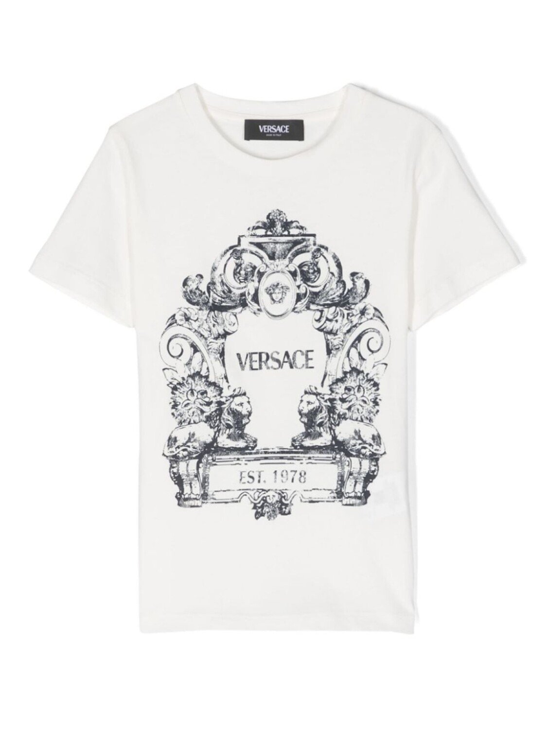 

Versace Kids футболка с принтом Cartouche, белый