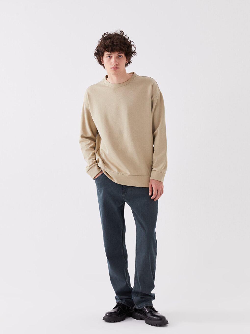 

790 Мужские джинсовые брюки удобного кроя LCW Jeans, зеленое родео, Зеленый