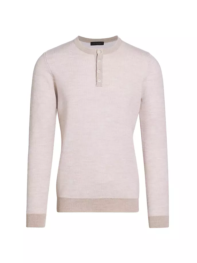 

КОЛЛЕКЦИЯ Birdseye Wool Henley Saks Fifth Avenue, цвет cream
