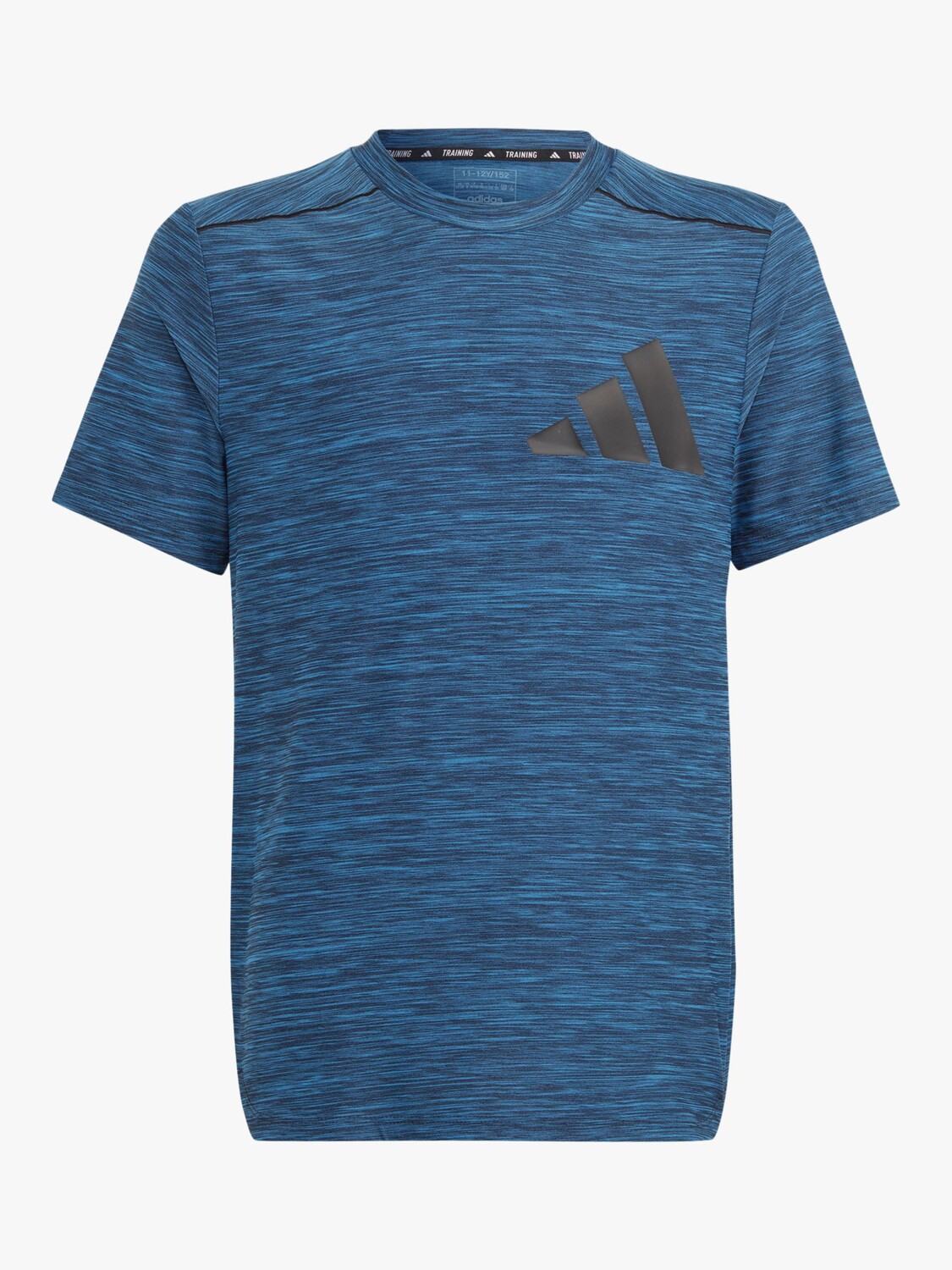 

Детская футболка AEROREADY Хезер adidas, голубовато-черный
