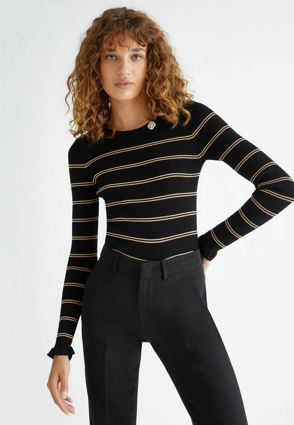

Свитер ECO FRIENDLY STRIPED LIU JO, черный
