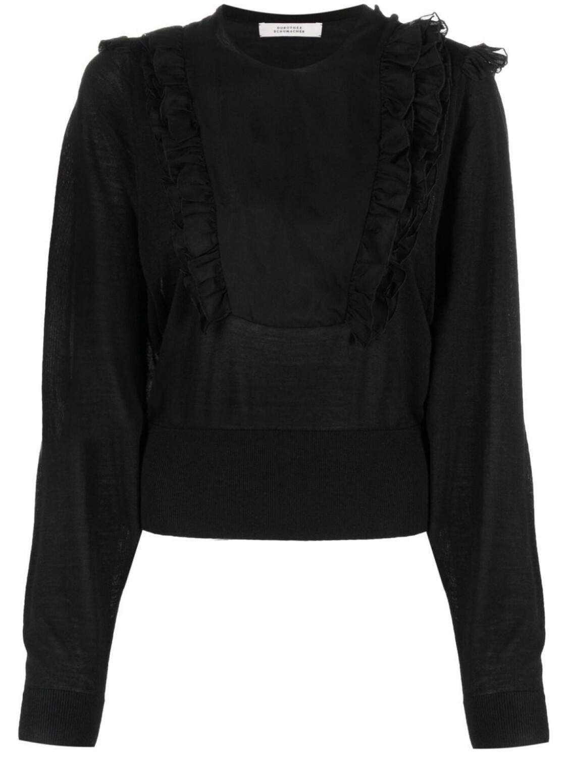 

Dorothee Schumacher топ Essential Ease с оборками, черный