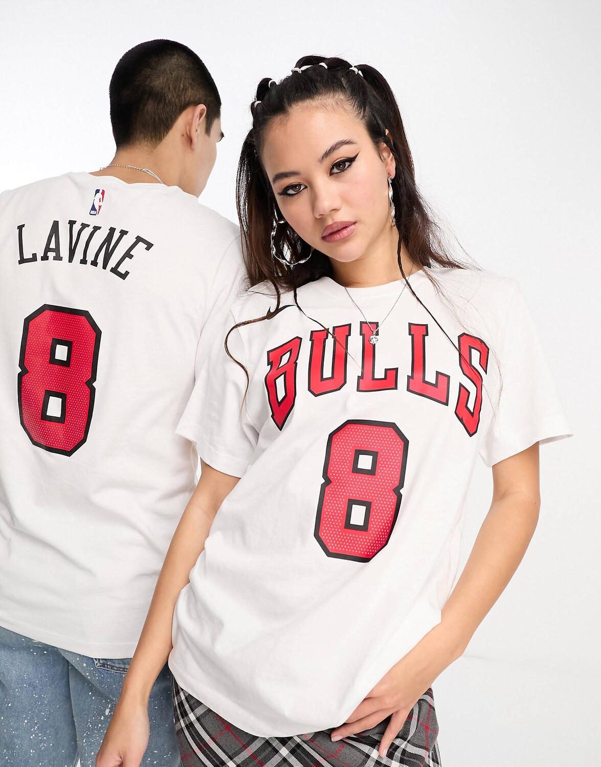 

Белая футболка унисекс с графическим принтом Nike Basketball NBA Unisex Chicago Bulls Zach LaVine, Белый