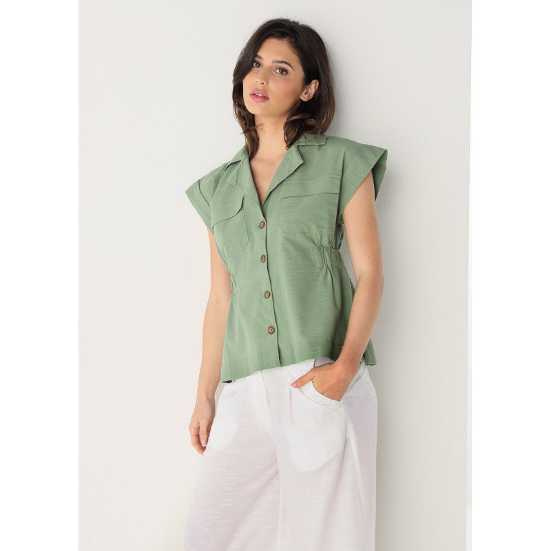Рубашка с коротким рукавом Victorio & Lucchino 134611-3546-708 Buttoned Up, зеленый