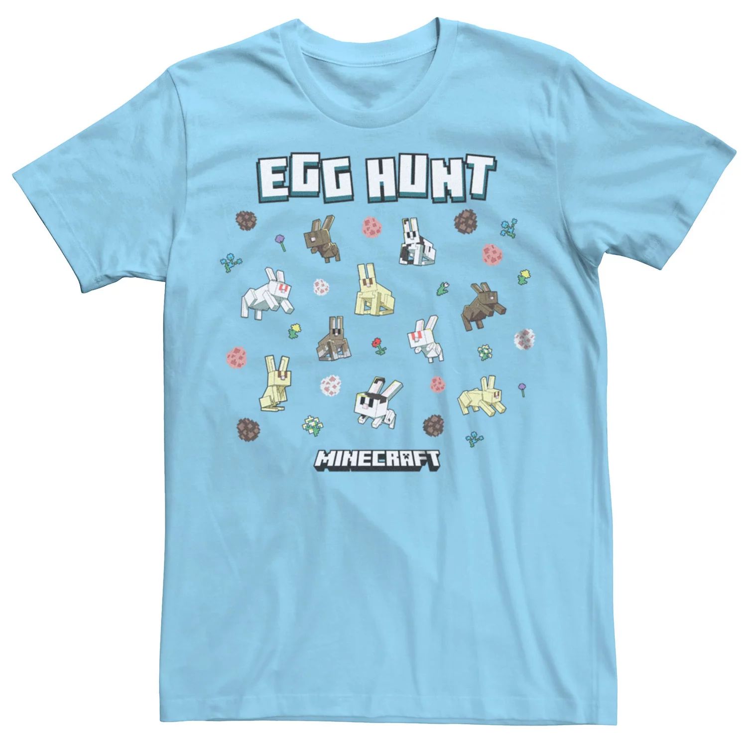 Мужская футболка с рисунком кролика «Пасхальное яйцо» Minecraft Licensed Character искусственное пасхальное яйцо венок кролика для входной двери подвеска пасхальные украшения имитация гирлянды