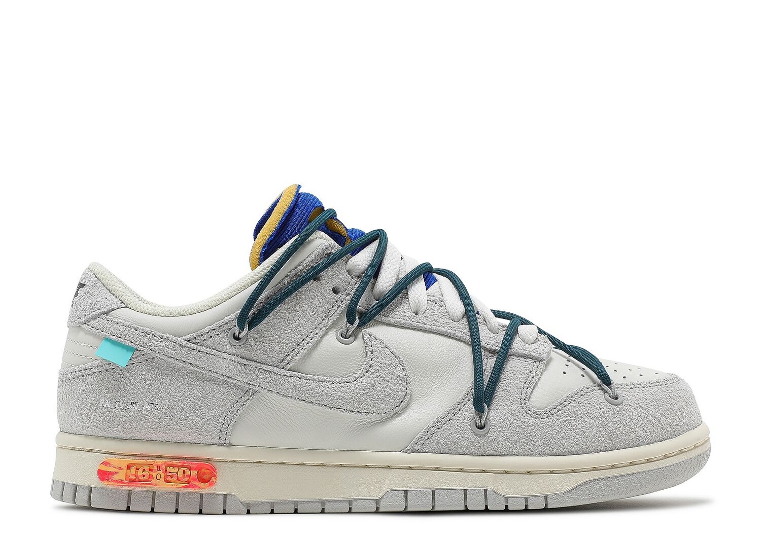 

Кроссовки Nike Off-White X Dunk Low 'Lot 16 Of 50', белый