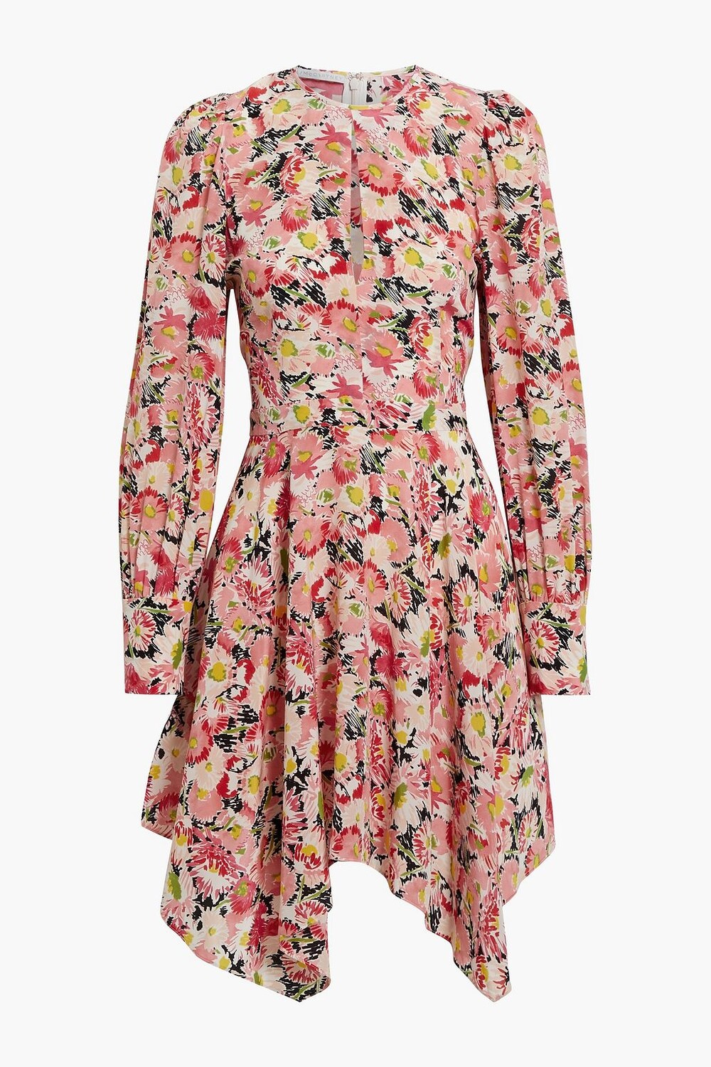 

Асимметричное платье из шелкового шифона с цветочным принтом STELLA MCCARTNEY, розовый