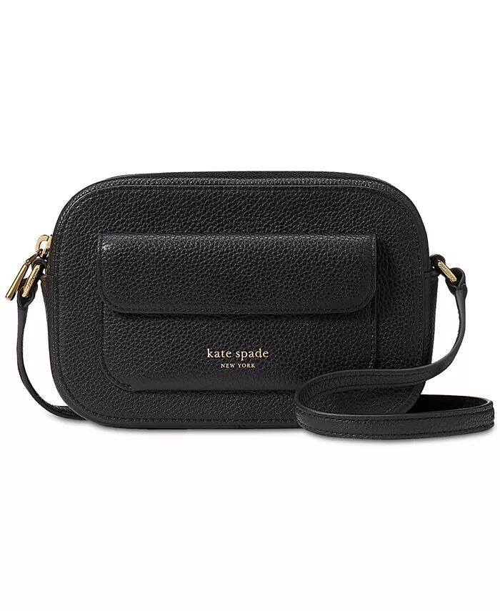 

Плетеная сумка через плечо Ava из шагреневой кожи Kate Spade New York, черный