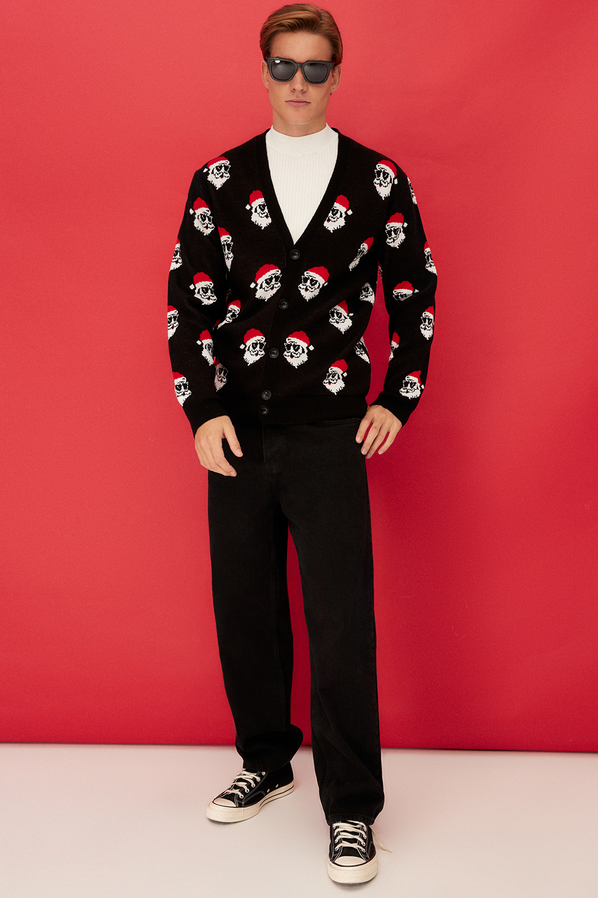 Свитер мужской рождественский Trendyol осенне зимний рождественский свитер мужские пуловеры вязаные свитера с принтом оленя мужской и женский смешной рождественский свитер ун