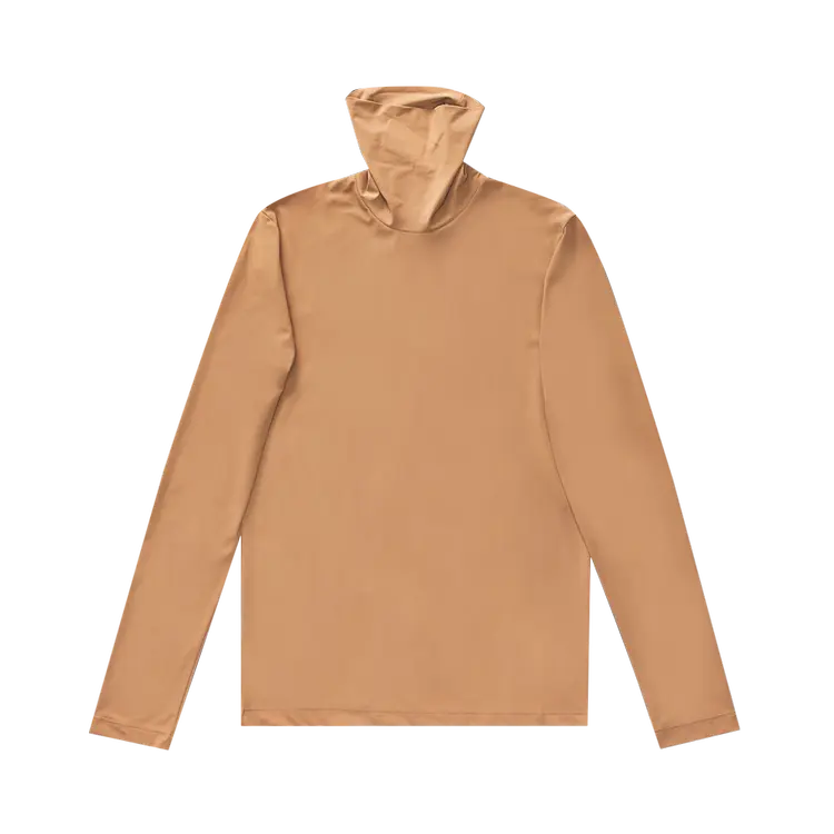 

Топ MM6 Maison Margiela Printed Long-Sleeve Turtle Neck 'Camel', коричневый
