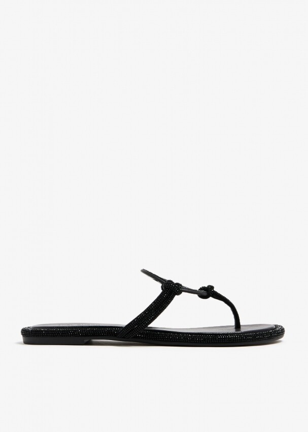 

Сандалии Tory Burch Miller Pavé Knotted, черный