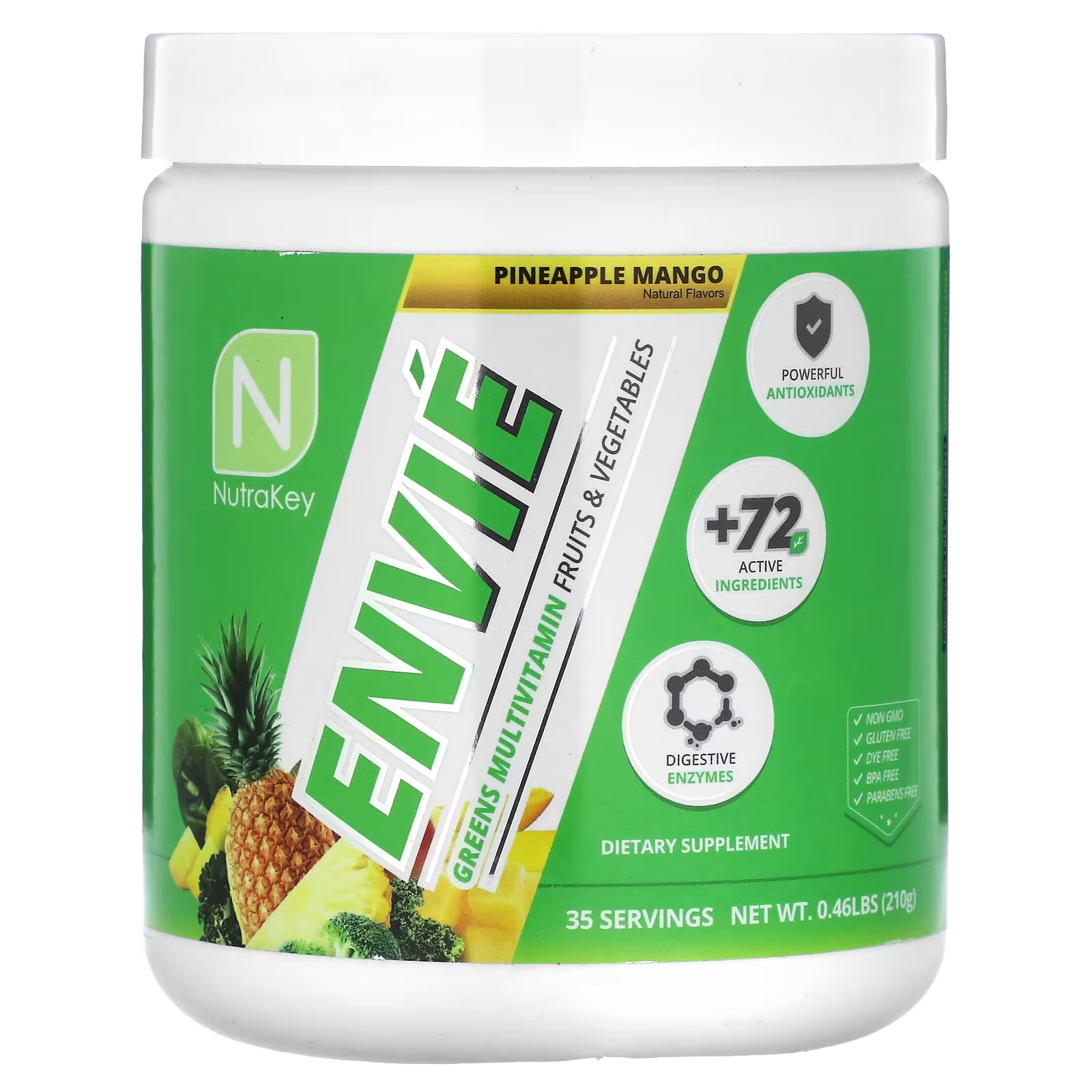 Мультивитамины Nutrakey Envie ананас и манго, 210 г carlson натуральные пищеварительные ферменты 100 таблеток