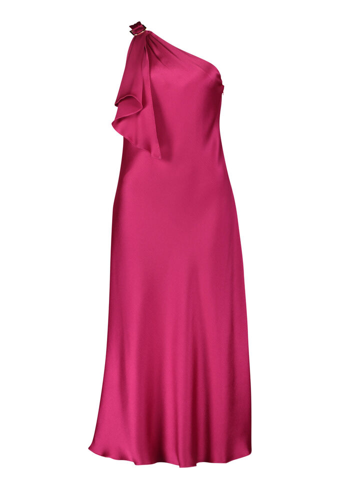 Коктейльное платье с воланом Vera Mont, розовый