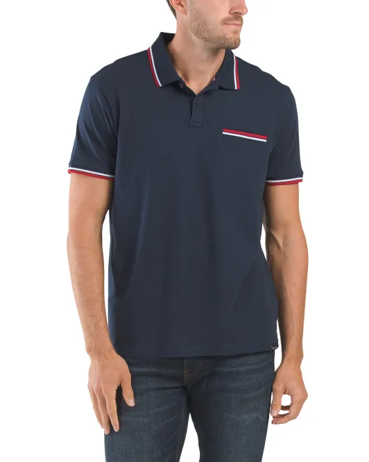 

Поло с прорезными карманами Ben Sherman, синий