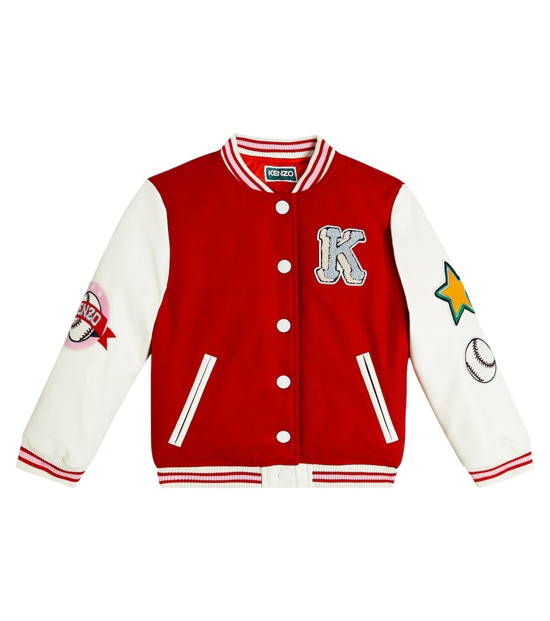 

Университетская куртка с аппликацией Kenzo, красный