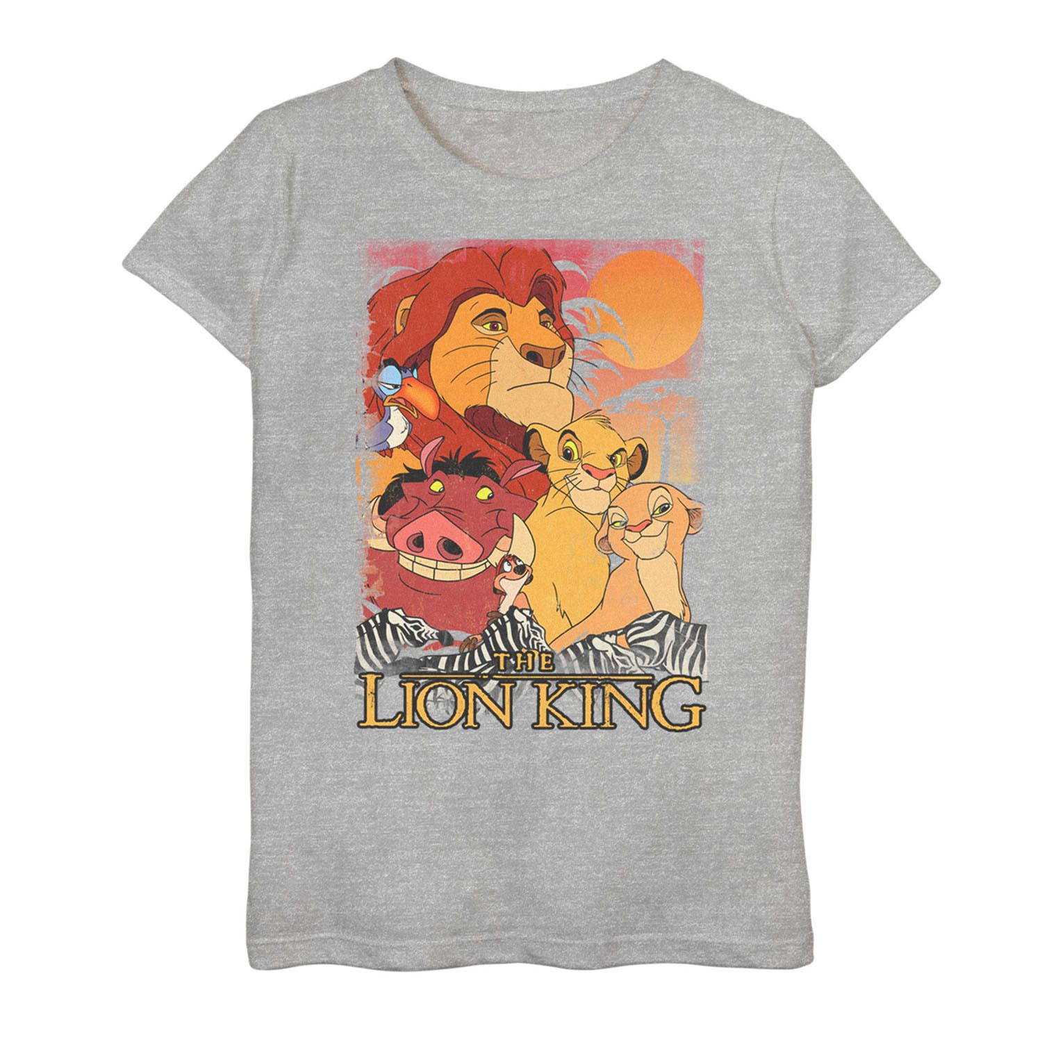 

Футболка Disney's The Lion King для девочек 7–16 лет Happy Group Shot Sunset Licensed Character