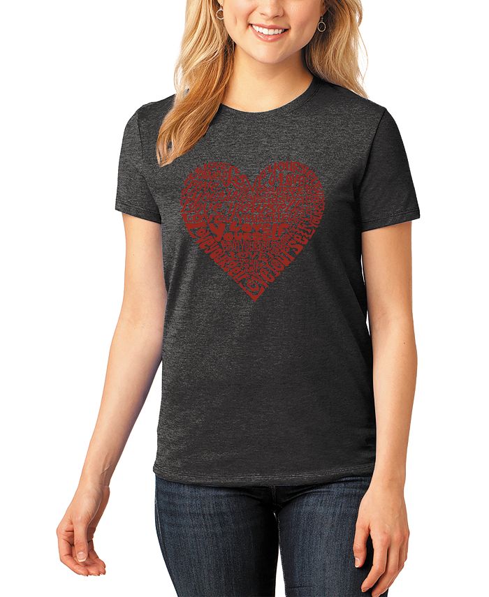 Женская футболка Love Yourself Premium Blend Word Art с короткими рукавами LA Pop Art, черный женская футболка hummingbirds premium blend word art с короткими рукавами la pop art черный