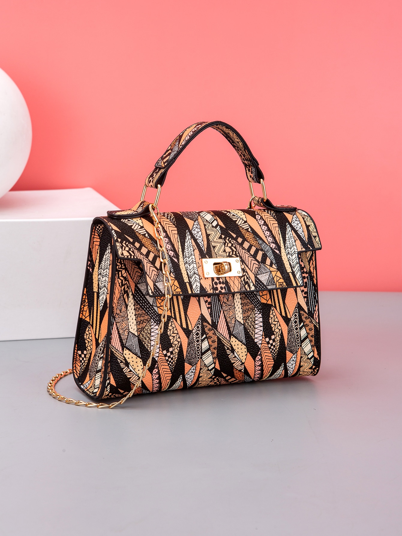 Маленькая квадратная сумка через плечо с цепочным ремешком и модной сумочкой с принтом, многоцветный модная дизайнерская сумка высококачественные кожаные сумки портативная сумка через плечо с цепочкой женская модная мини сумка для путеш