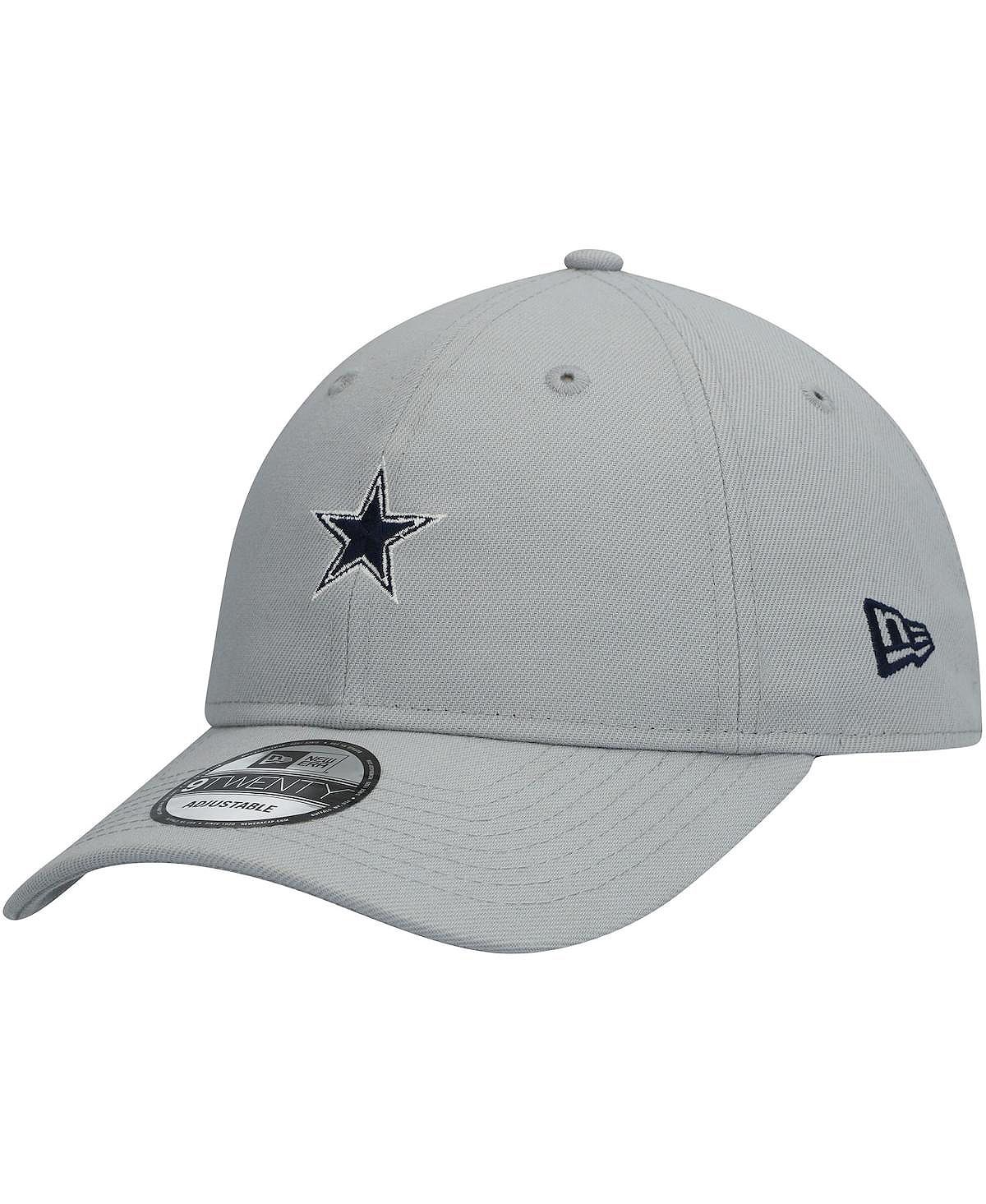 Мужская серая регулируемая шляпа Dallas Cowboys 9TWENTY New Era