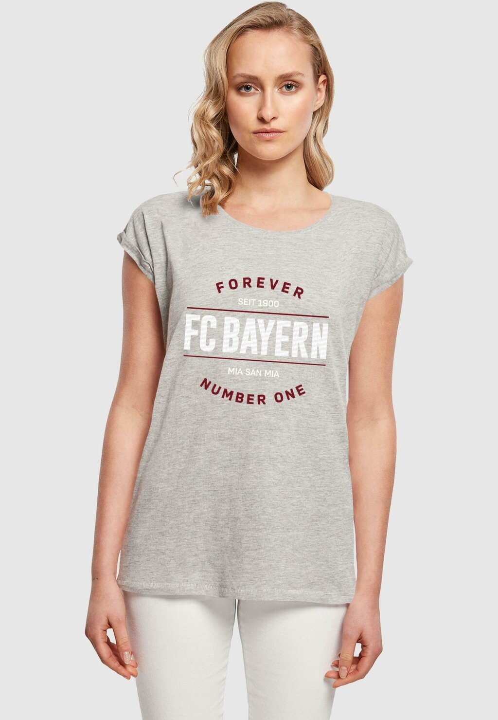 

Футболка с символикой FOREVER NUMBER ONE EXTENDED FC Bayern München, цвет heather grey