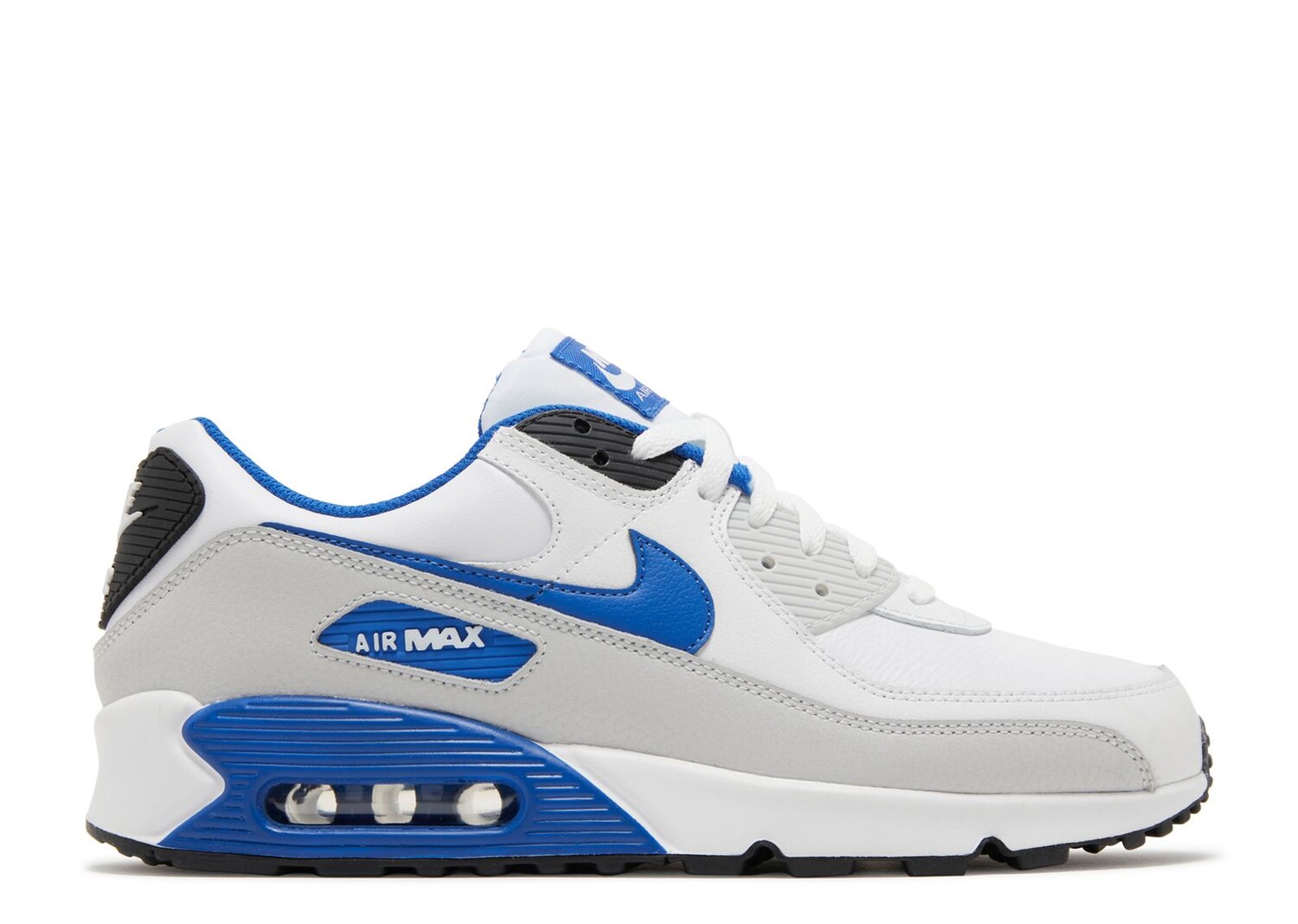 

Кроссовки Nike Air Max 90 Leather 'White Game Royal', белый, Белый;серый