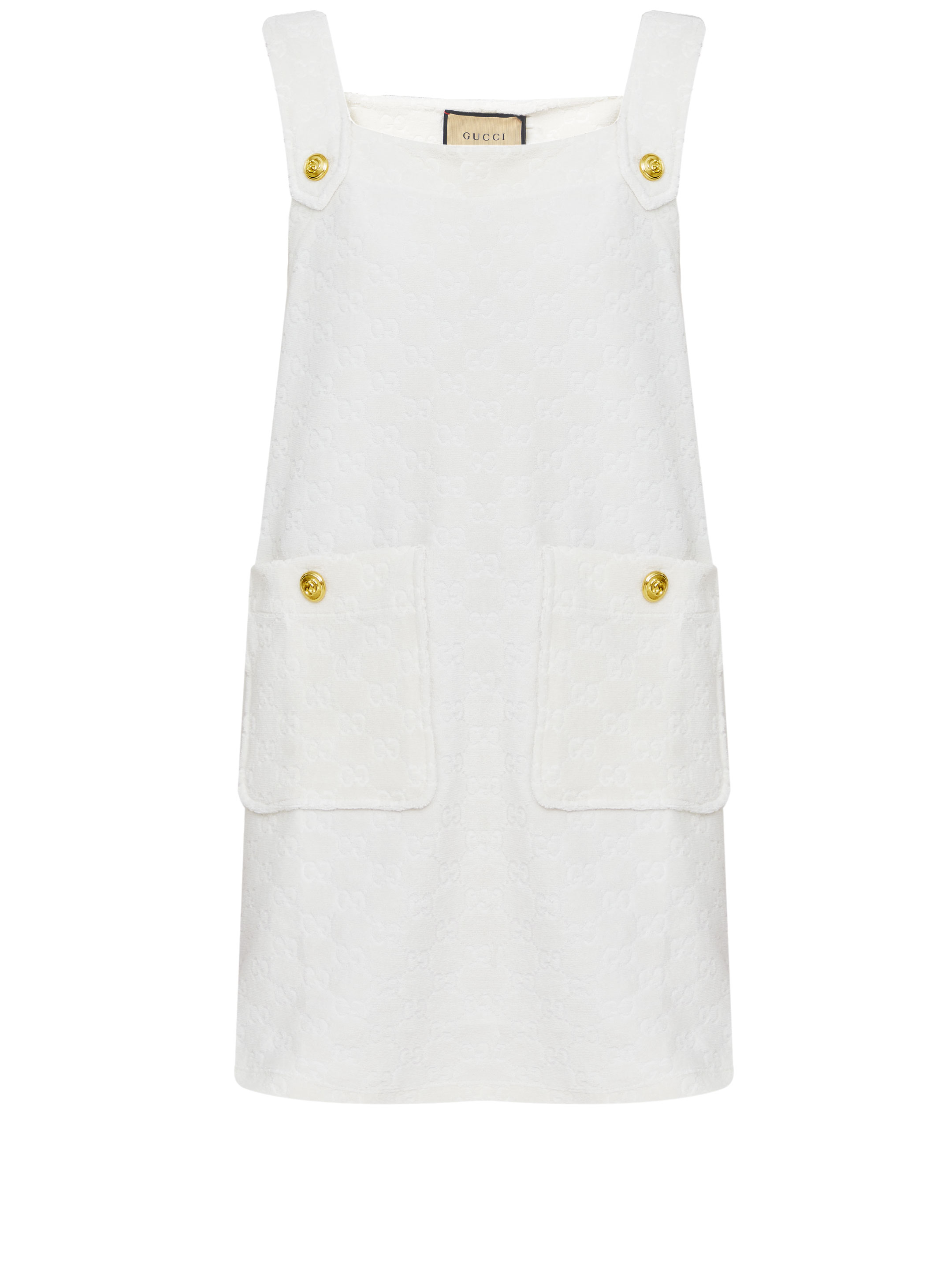 Платье Gucci GG terrycloth mini, белый мусульманская мантия платье рамадан белого цвета с пуговицами для ближнего востока