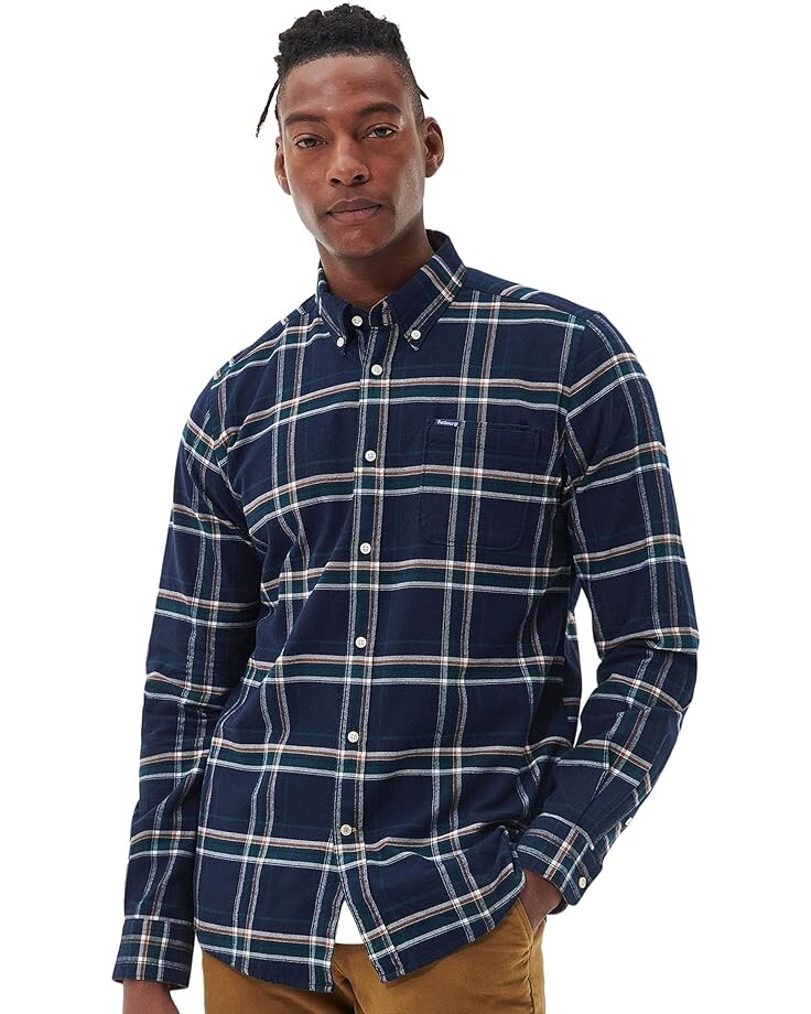 цена Рубашка Barbour Barbour Ronan Tailored Check, цвет Inky Blue