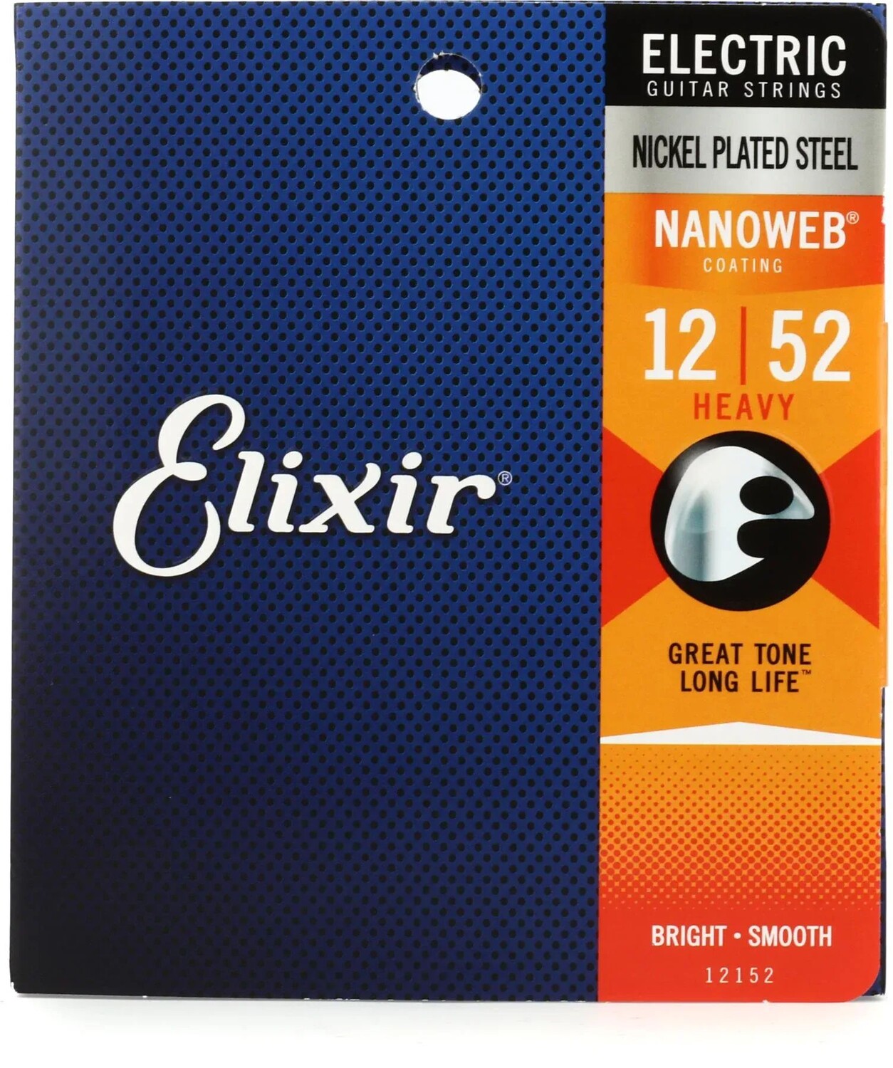 

Струны для электрогитары Elixir Strings 12152 Nanoweb — .012-.052 тяжелые