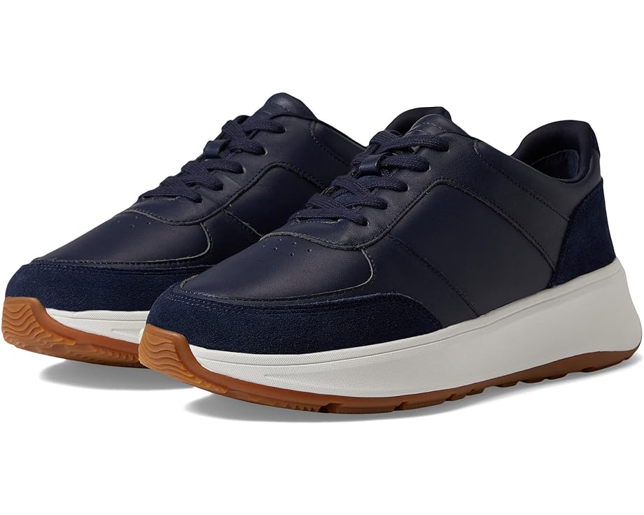 Кроссовки FitFlop F-Mode Leather/Suede Flatform Sneakers, цвет Midnight Navy цена и фото