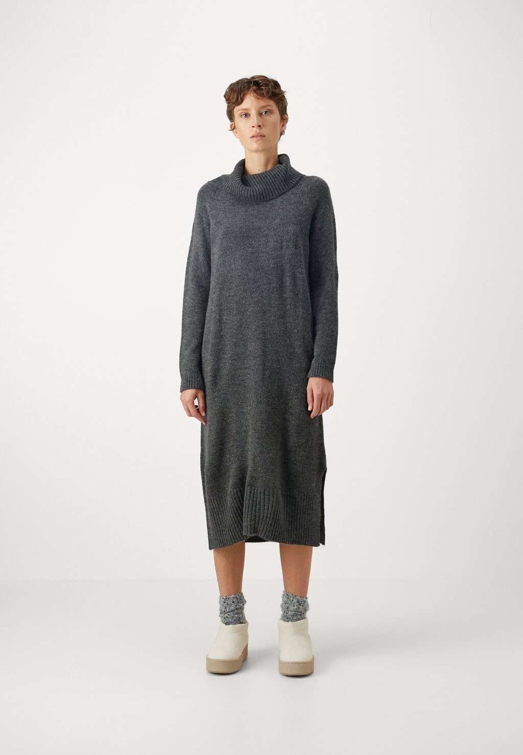 

Платье ONLY ONLBRANDIE ROLLNECK DRESS, цвет dark grey melange