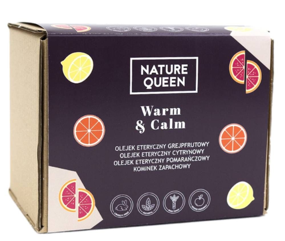 Набор эфирных масел Nature Queen Warm & Calm, 1 шт масло эфирное косметическое главбаня апельсин 17мл