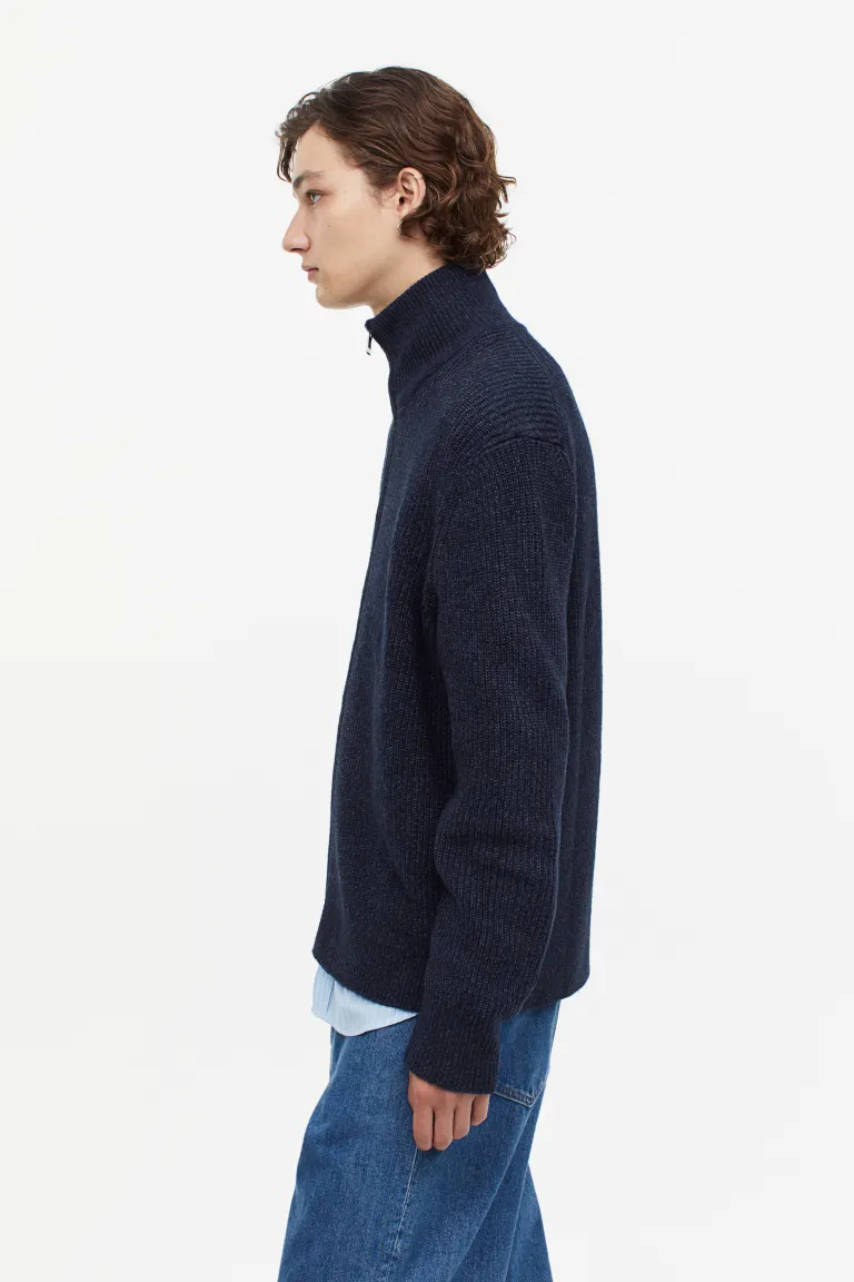 

Кардиган обычного кроя на молнии H&M, синий