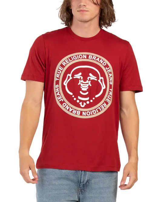 

Футболка с изображением Будды True Religion, красный