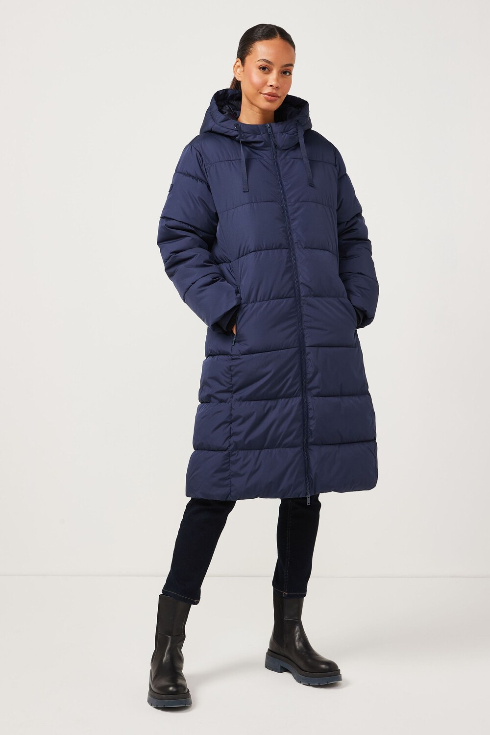 

Длинный пуховик Gap, синий