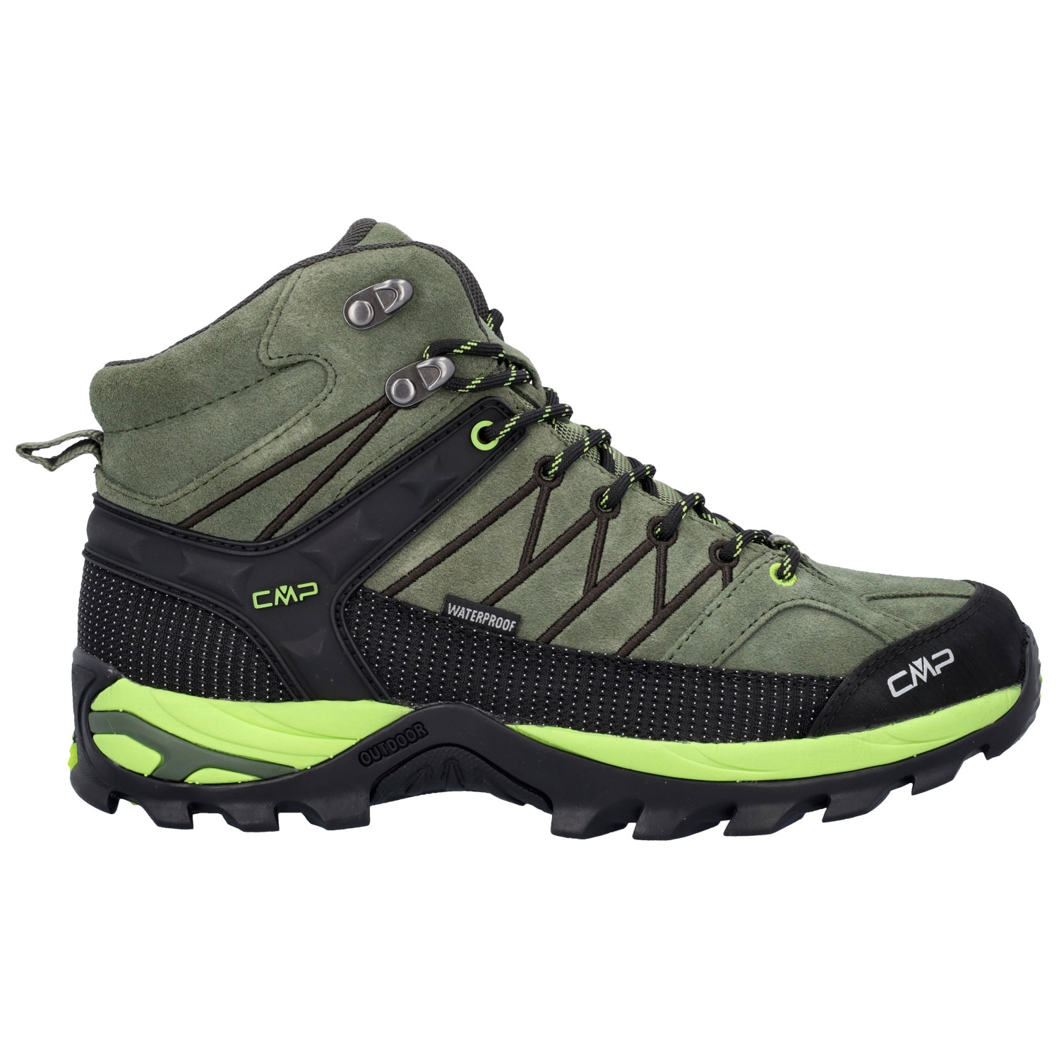 Ботинки для прогулки Cmp Rigel Mid Trekking Shoes Waterproof, цвет Kaki/Acido