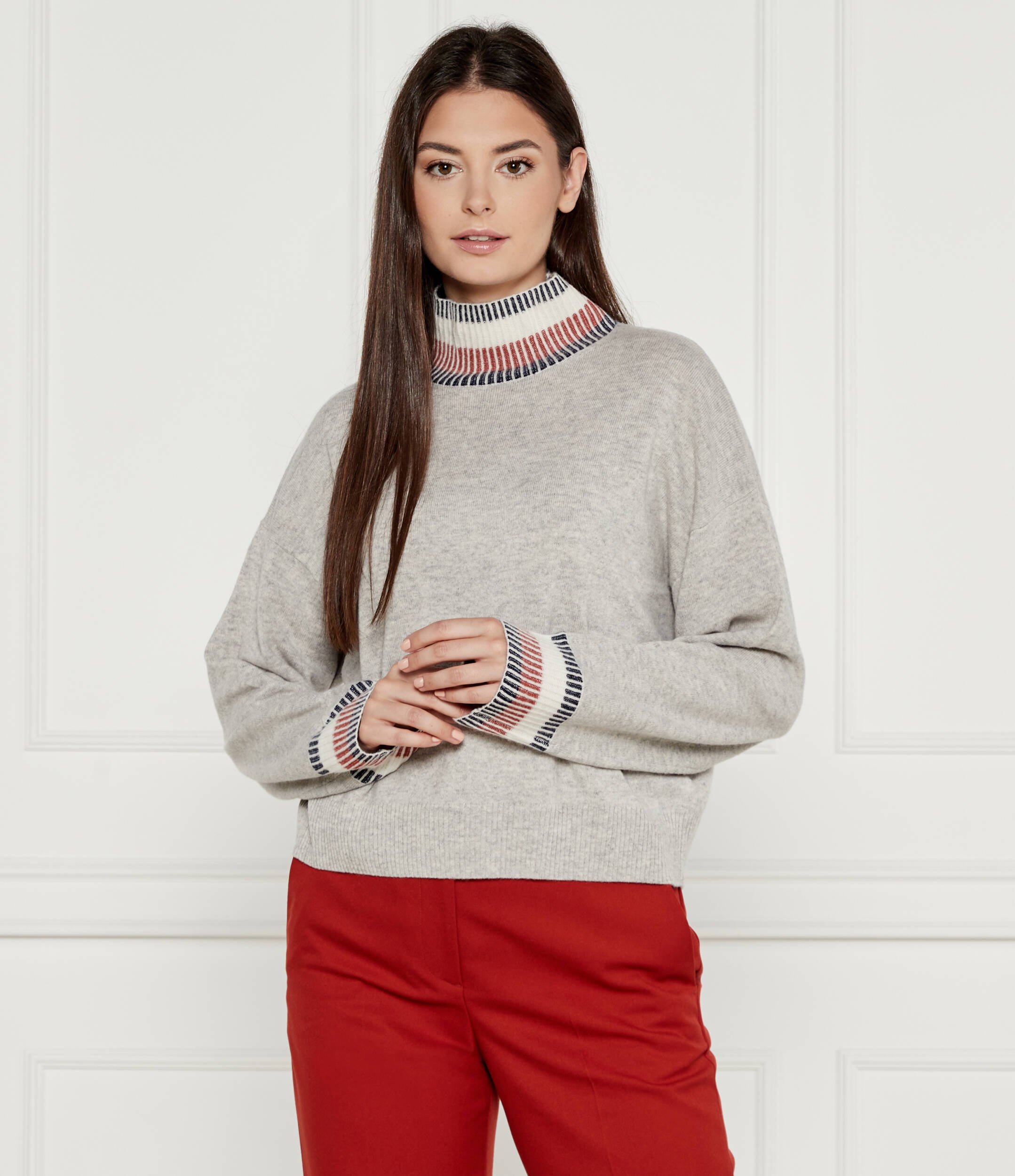 

Свитер из шерсти Tommy Hilfiger Loose fit, серый