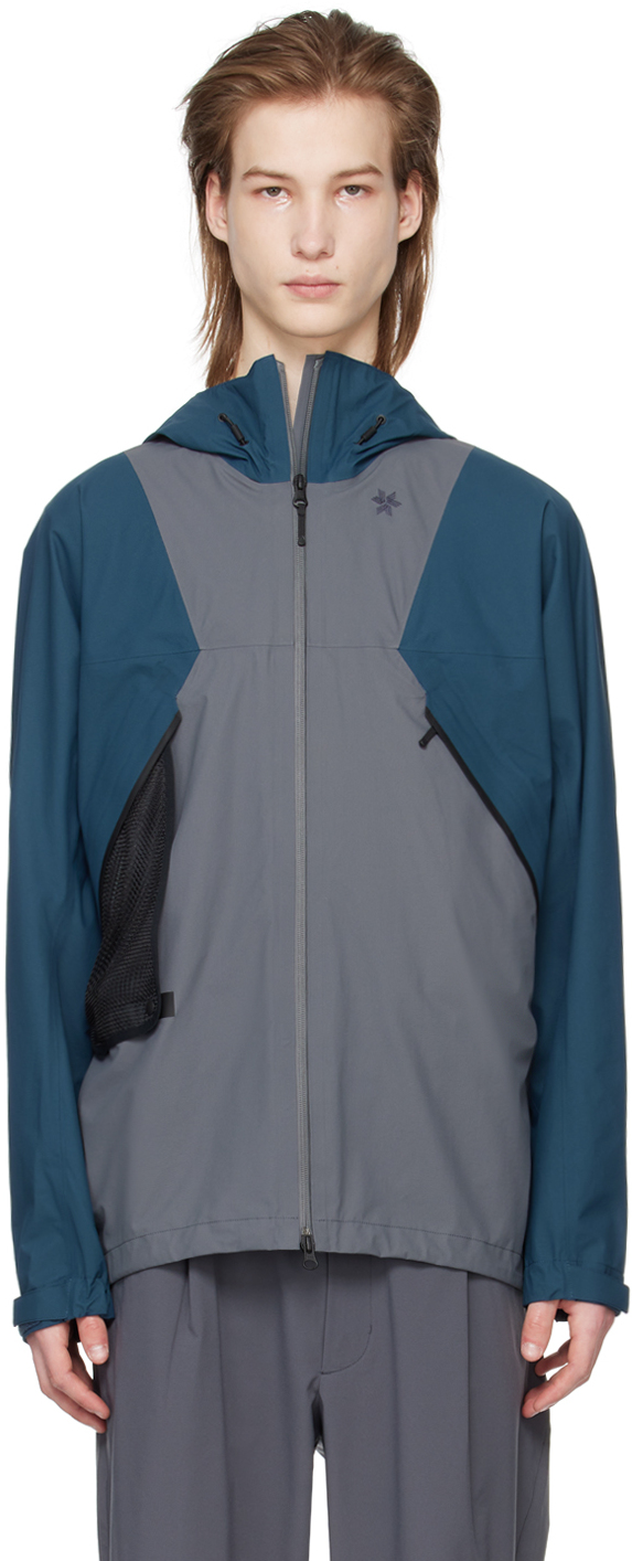 Темно-синяя и серая альпинистская куртка Goldwin колыбель детская sunno складная серая 95x60x90 см