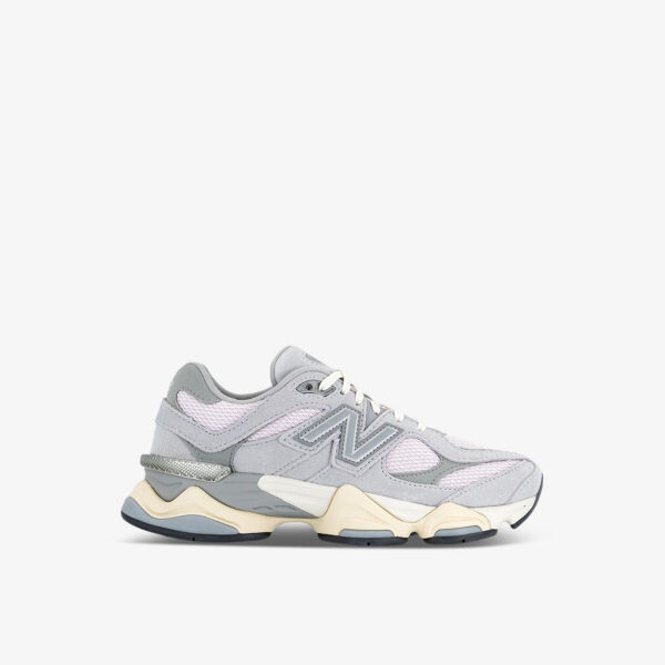 

9060 кроссовки из кожи и сетки с фирменной нашивкой New Balance, белый