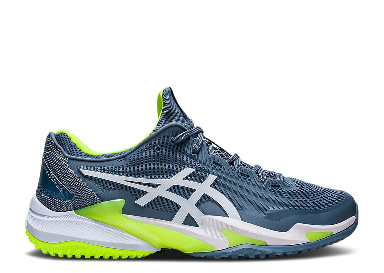

Кроссовки ASICS Court Ff 3 Oc 'Steel Blue Lime', синий, Синий;черный