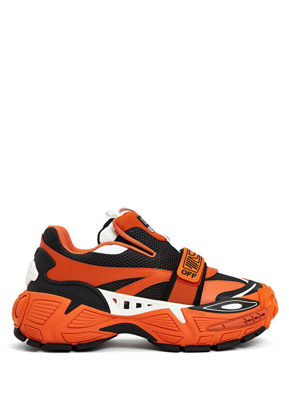 

Мужские кожаные кроссовки glove slip оранжево-черные Off-White