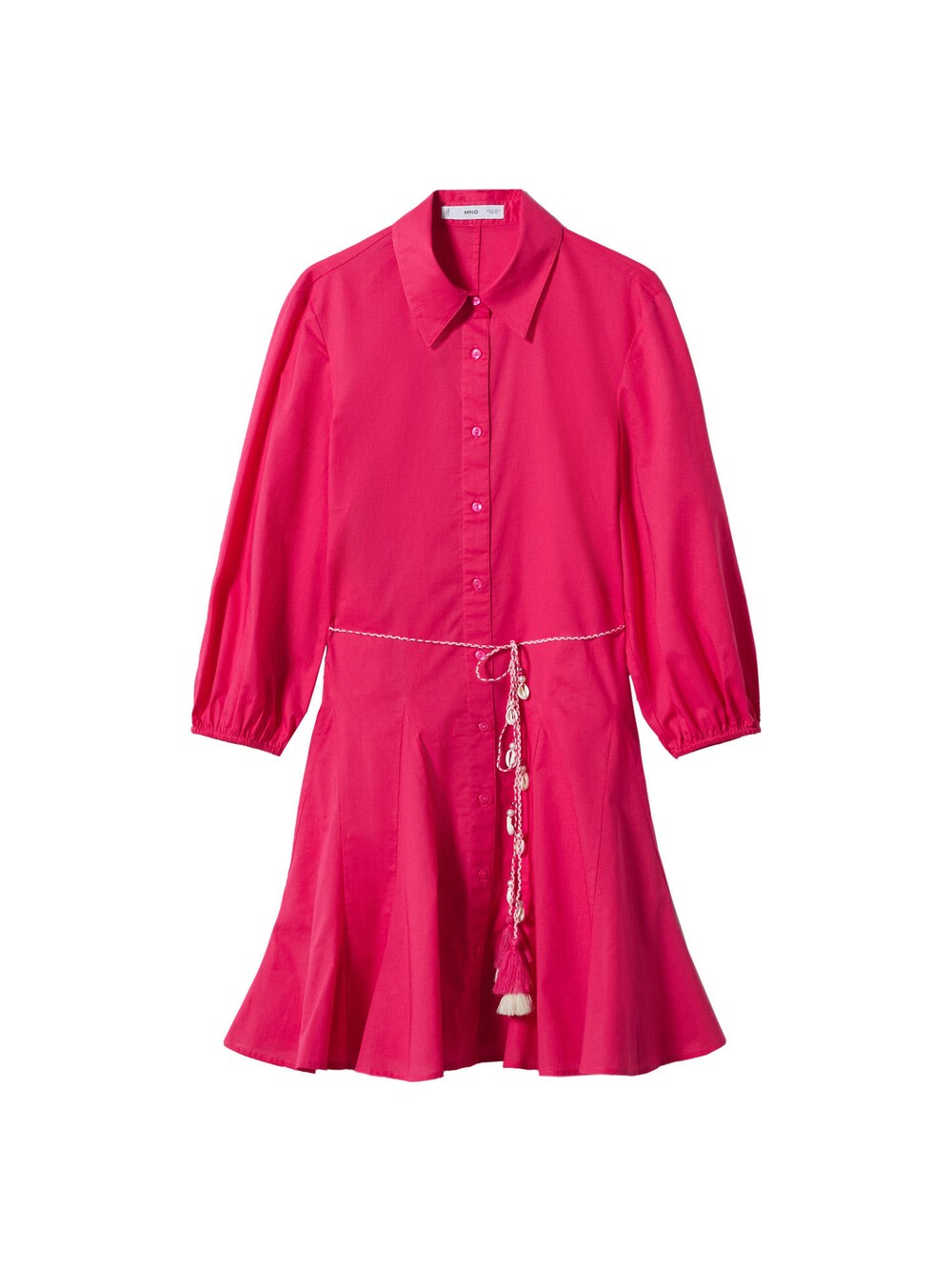 Рубашка-платье MANGO Cornelia, розовый