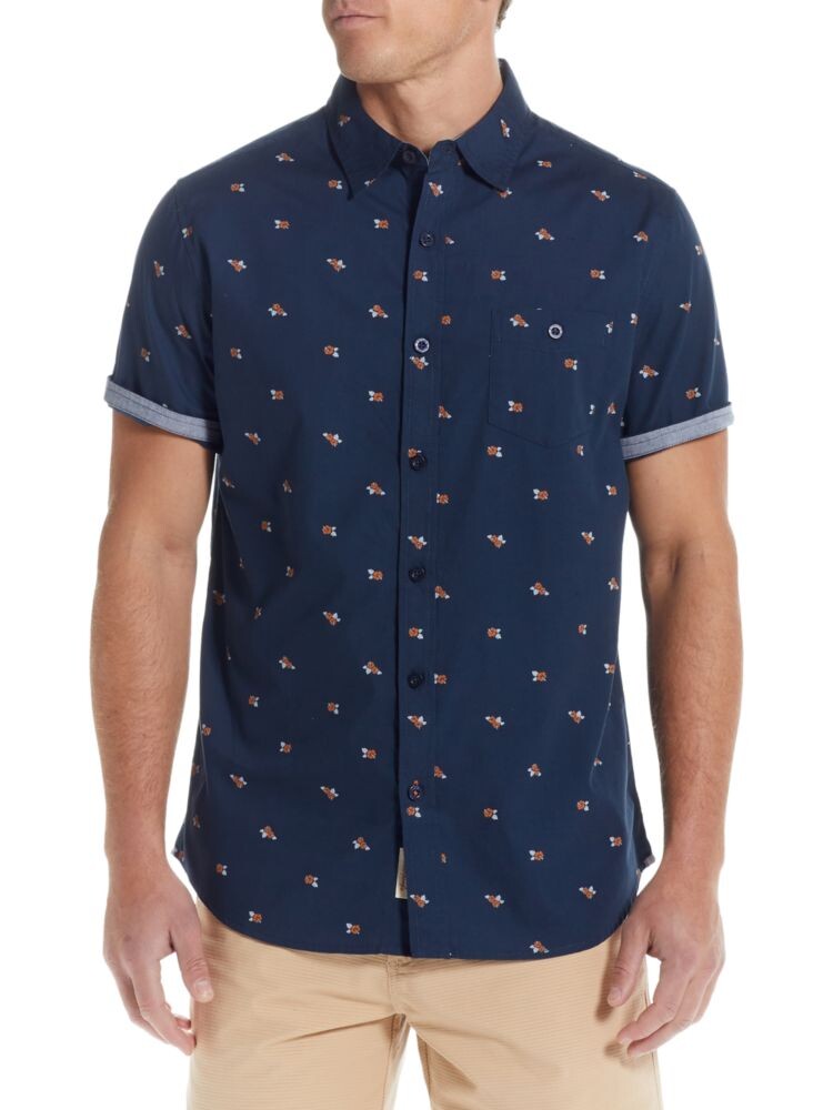 

Рубашка на пуговицах с короткими рукавами и цитрусовыми Weatherproof Vintage, цвет Dress Blue